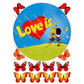 Вафельна картинка Love 011